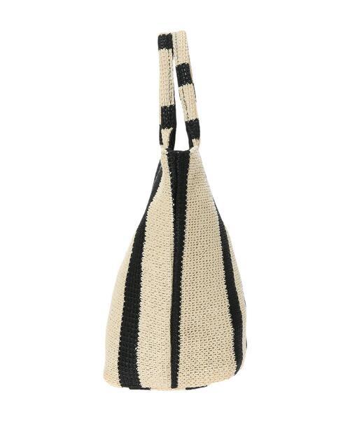 Te chichi（テチチ）の「ストライプシートトートバッグ(小)（ハンドバッグ・レディース・ベージュ・F）」の6枚目の写真