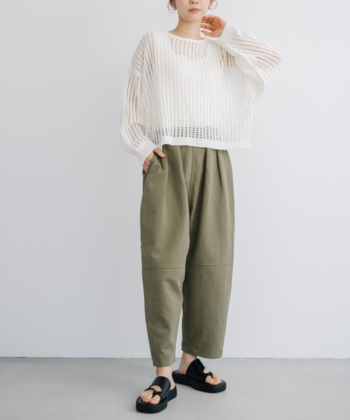 refinedworks(リファインドワークス)の「【refinedworks】今シーズンの主役!メッシュニットプルオーバー(ニット/セーター・レディース・ブルー/グレー/ホワイト・FREE)」の8枚目の写真