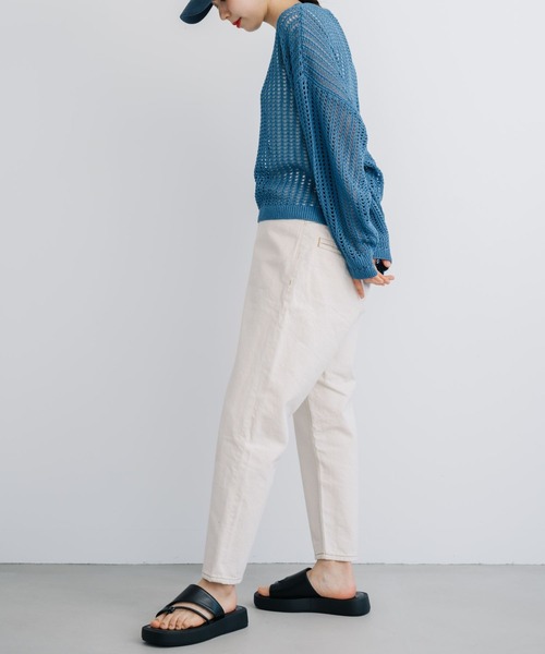 refinedworks(リファインドワークス)の「【refinedworks】今シーズンの主役!メッシュニットプルオーバー(ニット/セーター・レディース・ブルー/グレー/ホワイト・FREE)」の21枚目の写真