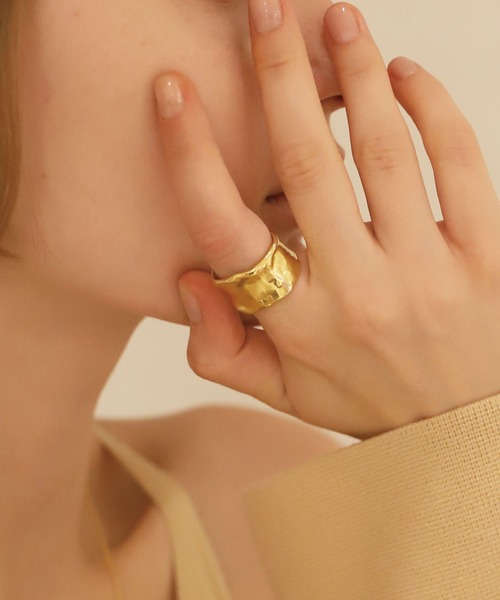 ZOZO限定】18KGP ワイドラップリング（リング）｜TEN.（テン）の