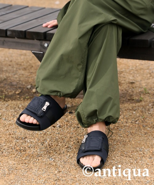 antiqua（アンティカ）の「MA-1ポケットサンダル（サンダル・メンズ・ブラック/カーキ・L/M）」の7枚目の写真