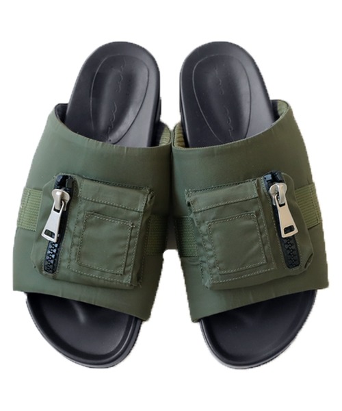 antiqua（アンティカ）の「MA-1ポケットサンダル（サンダル・メンズ・ブラック/カーキ・L/M）」の20枚目の写真