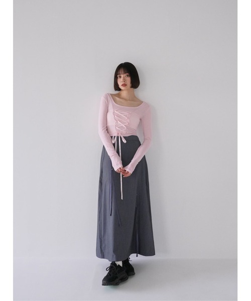 秋の新作✧  シンプルリボン紐スカート✤  着画 秋の新作✧ シンプルリボン紐スカート✤ 着画 Pinterest