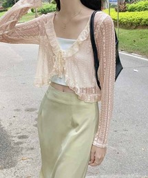 シアーフリルカーディガン