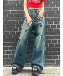 EVRIS | 【みちょぱコラボ】ロゴルーズデニム(デニムパンツ)