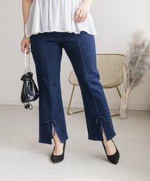 CLETTE（クレット）の「裾リボンストレッチデニムパンツ（デニムパンツ）」