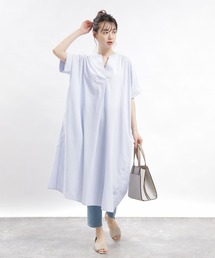 GLOBAL WORK Smile Seed Store | スキッパーシャツワンピース半袖/976997(シャツワンピース)