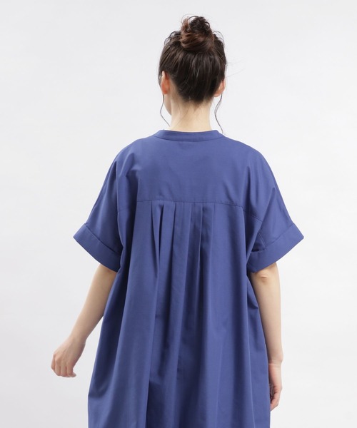 GLOBAL WORK Smile Seed Store（グローバルワーク スマイルシードストア）の「スキッパーシャツワンピース半袖/976997（シャツワンピース・レディース・ブラック/サックスブルー系/ブルー系その他2/ブルー系その他・MEDIUM/LARGE/X-LARGE/SMALL）」の13枚目の写真