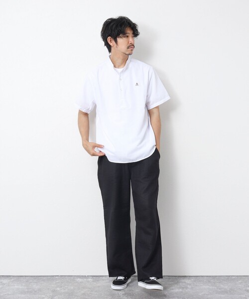 GEVACO（ゲバコ）の「【GEVACO/ゲバコ】シアーサッカープルオーバー半袖シャツ（シャツ/ブラウス・メンズ・オレンジ/サックスブルー/ブラック/ホワイト・M/L）」の13枚目の写真