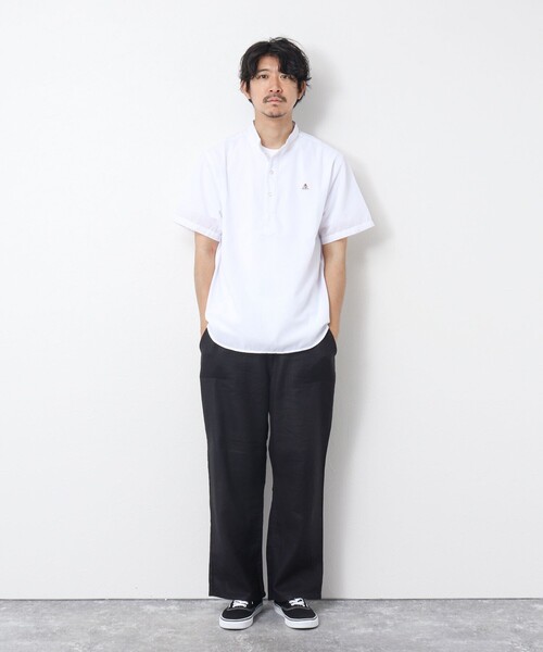 GEVACO（ゲバコ）の「【GEVACO/ゲバコ】シアーサッカープルオーバー半袖シャツ（シャツ/ブラウス・メンズ・オレンジ/サックスブルー/ブラック/ホワイト・M/L）」の14枚目の写真