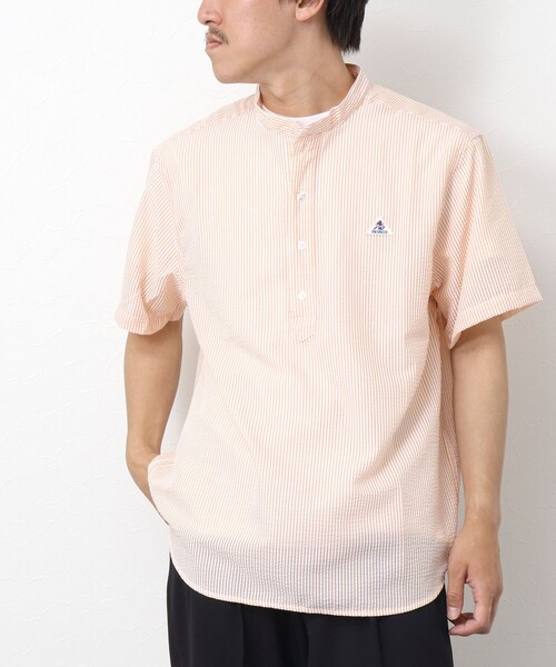 GEVACO（ゲバコ）の「【GEVACO/ゲバコ】シアーサッカープルオーバー半袖シャツ（シャツ/ブラウス・メンズ・オレンジ/サックスブルー/ブラック/ホワイト・M/L）」の18枚目の写真