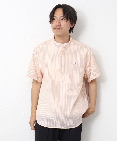 GEVACO（ゲバコ）の「【GEVACO/ゲバコ】シアーサッカープルオーバー半袖シャツ（シャツ/ブラウス・メンズ・オレンジ/サックスブルー/ブラック/ホワイト・M/L）」の19枚目の写真