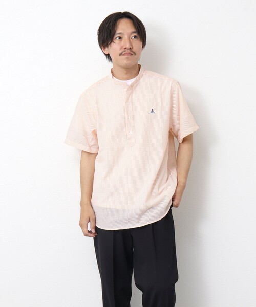 GEVACO（ゲバコ）の「【GEVACO/ゲバコ】シアーサッカープルオーバー半袖シャツ（シャツ/ブラウス・メンズ・オレンジ/サックスブルー/ブラック/ホワイト・M/L）」の21枚目の写真