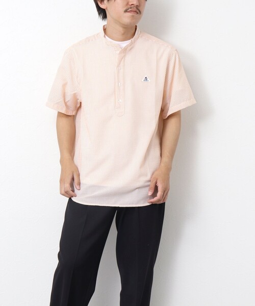 GEVACO（ゲバコ）の「【GEVACO/ゲバコ】シアーサッカープルオーバー半袖シャツ（シャツ/ブラウス・メンズ・オレンジ/サックスブルー/ブラック/ホワイト・M/L）」の22枚目の写真