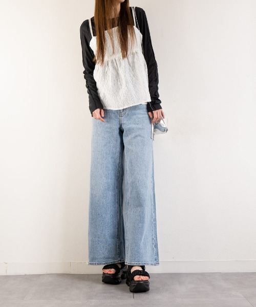 Fabby fabby(ファビィーファビィー)の「厚底シフォン2ベルトサンダル(サンダル・レディース・ブラック/オフホワイト・SMALL/MEDIUM/LARGE)」の19枚目の写真