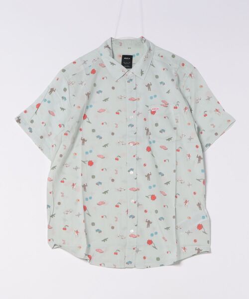 【セール】RVCA メンズ 【LUKE P】 LUKE P SS ショートスリーブシャツ 【2024年夏モデル】/ルーカ総柄シャツ（シャツ/ブラウス）｜RVCA（ルーカ）