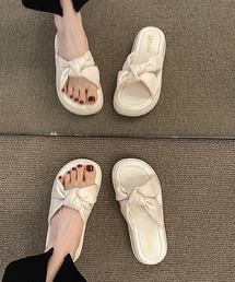 厚底サンダル ミュールサンダル 美脚 夏