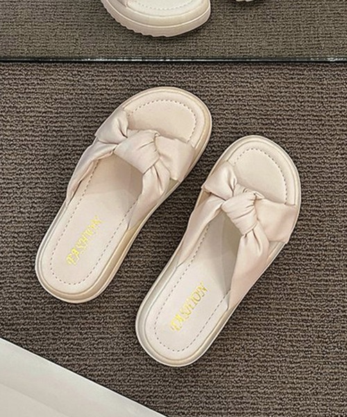 Miniministore(ミニミニストア)の「厚底サンダル ミュールサンダル 美脚 夏(サンダル・レディース・ブラック/アイボリー・24.5cm/24.0cm/23.5cm/23.0cm/22.5cm)」の17枚目の写真