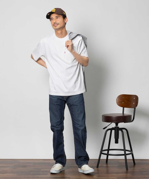 Levi's（リーバイス）の「【Levi's】ポケットＴシャツ（Tシャツ/カットソー・メンズ・オフホワイト・M/S/L）」の2枚目の写真