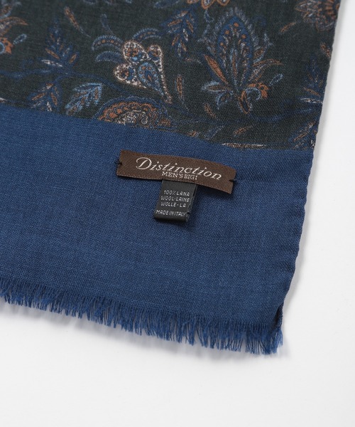 MEN'S BIGI(メンズビギ)の「ウールボタニカルストール made in italy(ストール/ショール・メンズ・キナリ/ネイビー・FREE)」の4枚目の写真