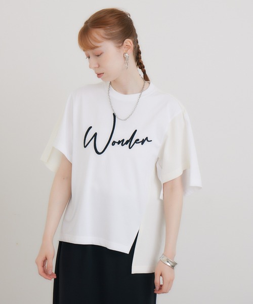 1％（イチ パーセント）の「1% WONDER刺繍Tシャツ（Tシャツ/カットソー・レディース・ブラック/ホワイト・FREE）」の15枚目の写真