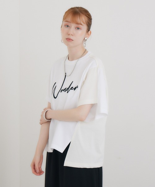 1％（イチ パーセント）の「1% WONDER刺繍Tシャツ（Tシャツ/カットソー・レディース・ブラック/ホワイト・FREE）」の14枚目の写真