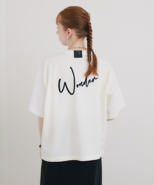 1％（イチ パーセント）の「1% WONDER刺繍Tシャツ（Tシャツ/カットソー・レディース・ブラック/ホワイト・FREE）」の13枚目の写真