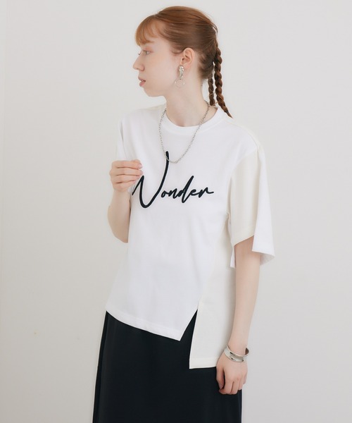 1％（イチ パーセント）の「1% WONDER刺繍Tシャツ（Tシャツ/カットソー・レディース・ブラック/ホワイト・FREE）」の10枚目の写真