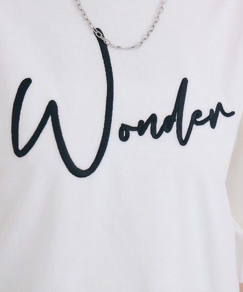 1％（イチ パーセント）の「1% WONDER刺繍Tシャツ（Tシャツ/カットソー・レディース・ブラック/ホワイト・FREE）」の7枚目の写真