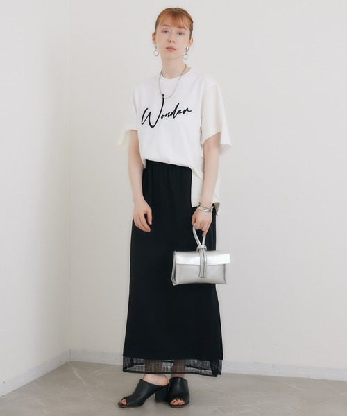 1％（イチ パーセント）の「1% WONDER刺繍Tシャツ（Tシャツ/カットソー・レディース・ブラック/ホワイト・FREE）」の18枚目の写真