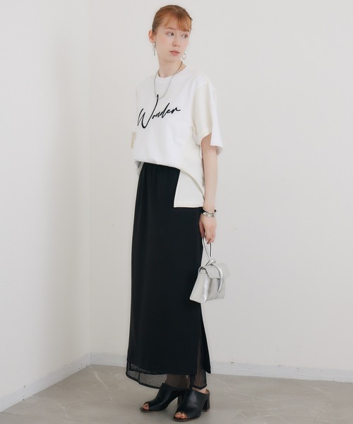 1％（イチ パーセント）の「1% WONDER刺繍Tシャツ（Tシャツ/カットソー・レディース・ブラック/ホワイト・FREE）」の17枚目の写真