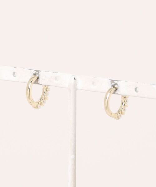 Burner(バーナー)の「【CHI SELECT】フープ ピアス ミニパール シンプル chi-pierce-00507 U【GBT】(ピアス(両耳用)・レディース・ゴールド/シルバー・FREE)」の4枚目の写真