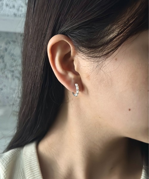 Burner(バーナー)の「【CHI SELECT】フープ ピアス ミニパール シンプル chi-pierce-00507 U【GBT】(ピアス(両耳用)・レディース・ゴールド/シルバー・FREE)」の1枚目の写真
