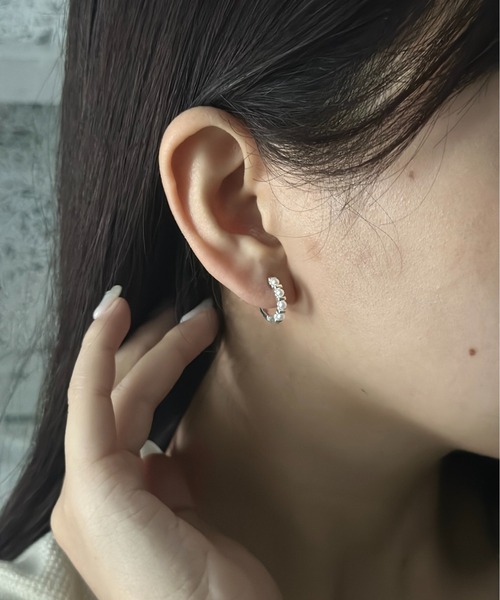 Burner(バーナー)の「【CHI SELECT】フープ ピアス ミニパール シンプル chi-pierce-00507 U【GBT】(ピアス(両耳用)・レディース・ゴールド/シルバー・FREE)」の9枚目の写真