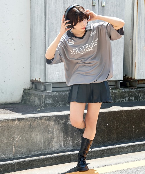 WEGO（ウィゴー）の「WEGO/ドロストゲームシャツプルオーバー（Tシャツ