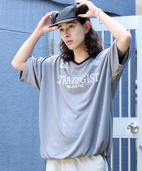 WEGO（ウィゴー）の「WEGO/ドロストゲームシャツプルオーバー（Tシャツ/カットソー・メンズ・ホワイト/ネイビー/グレー・MEDIUM/LARGE）」の16枚目の写真