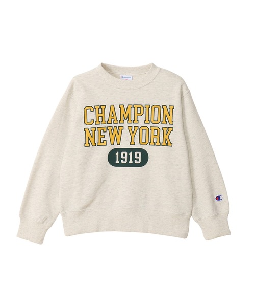 Champion（チャンピオン）の「【Champion/チャンピオン】キッズ クルーネックスウェットシャツ（スウェット・キッズ・グレー/ネイビー/オートミール/グレー系1・100/110/120/130/140/150/160）」の4枚目の写真