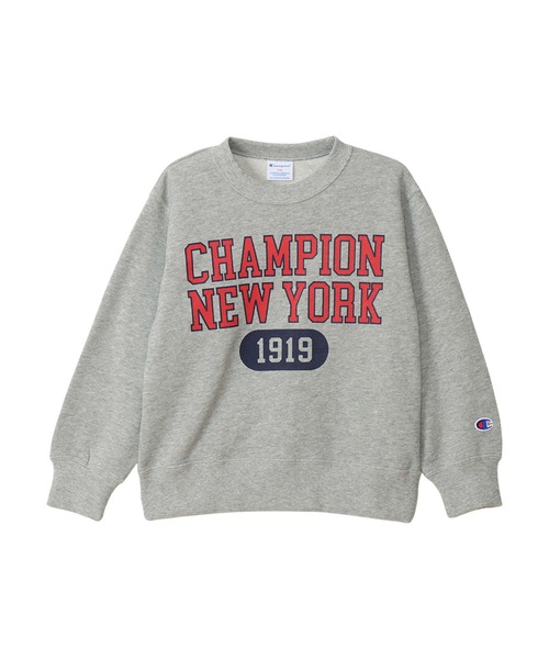 Champion（チャンピオン）の「【Champion/チャンピオン】キッズ クルーネックスウェットシャツ（スウェット・キッズ・グレー/ネイビー/オートミール/グレー系1・100/110/120/130/140/150/160）」の2枚目の写真