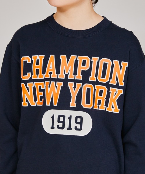 Champion（チャンピオン）の「【Champion/チャンピオン】キッズ クルーネックスウェットシャツ（スウェット・キッズ・グレー/ネイビー/オートミール/グレー系1・100/110/120/130/140/150/160）」の5枚目の写真