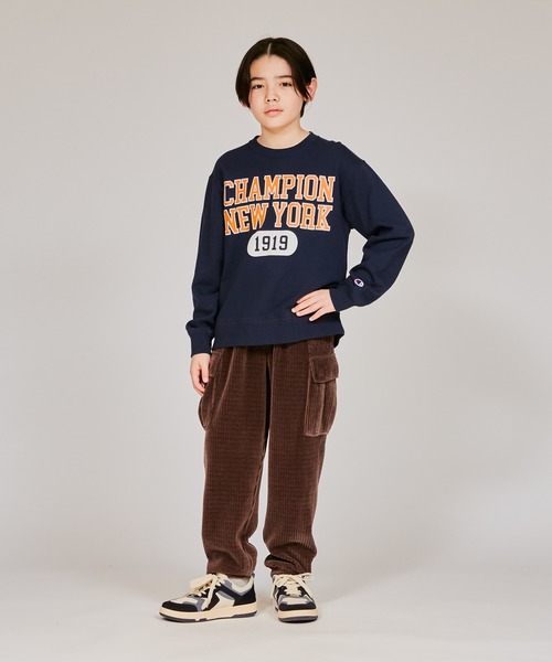 Champion（チャンピオン）の「【Champion/チャンピオン】キッズ クルーネックスウェットシャツ（スウェット・キッズ・グレー/ネイビー/オートミール/グレー系1・100/110/120/130/140/150/160）」の8枚目の写真