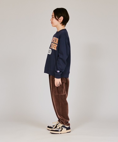 Champion（チャンピオン）の「【Champion/チャンピオン】キッズ クルーネックスウェットシャツ（スウェット・キッズ・グレー/ネイビー/オートミール/グレー系1・100/110/120/130/140/150/160）」の9枚目の写真