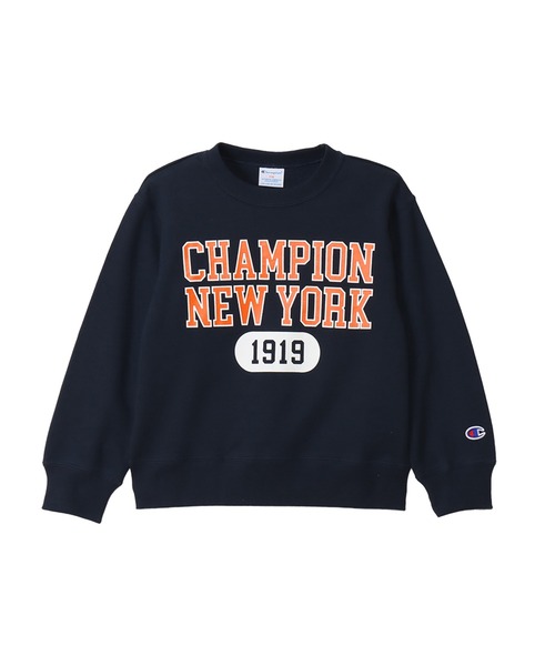 Champion（チャンピオン）の「【Champion/チャンピオン】キッズ クルーネックスウェットシャツ（スウェット・キッズ・グレー/ネイビー/オートミール/グレー系1・100/110/120/130/140/150/160）」の11枚目の写真