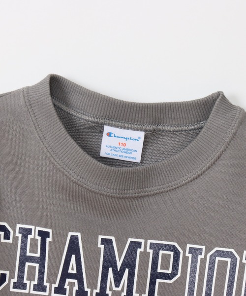 Champion（チャンピオン）の「【Champion/チャンピオン】キッズ クルーネックスウェットシャツ（スウェット・キッズ・グレー/ネイビー/オートミール/グレー系1・100/110/120/130/140/150/160）」の20枚目の写真