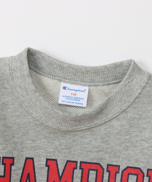 Champion（チャンピオン）の「【Champion/チャンピオン】キッズ クルーネックスウェットシャツ（スウェット・キッズ・グレー/ネイビー/オートミール/グレー系1・100/110/120/130/140/150/160）」の17枚目の写真