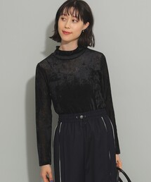 Ray BEAMS | Ray BEAMS / ベロア チュール ハイネック トップス(Tシャツ/カットソー)