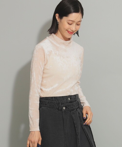 Ray BEAMS(レイビームス)の「Ray BEAMS / ベロア チュール ハイネック トップス(Tシャツ/カットソー・レディース・ホワイト系その他6/ブラック/ライトブルー・ONE SIZE)」の15枚目の写真
