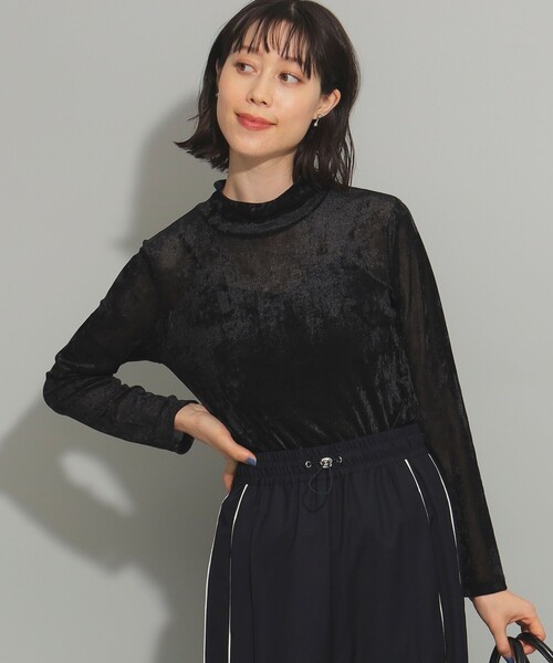Ray BEAMS(レイビームス)の「Ray BEAMS / ベロア チュール ハイネック トップス(Tシャツ/カットソー・レディース・ホワイト系その他6/ブラック/ライトブルー・ONE SIZE)」の19枚目の写真