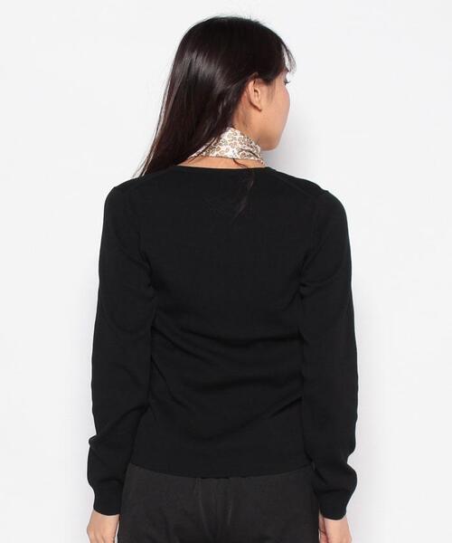 Leilian(レリアン)の「Vネックニットプルオーバー【ROCHAS Premiere】(ニット/セーター・レディース・ライトブラウン/ブラック・11/13)」の8枚目の写真