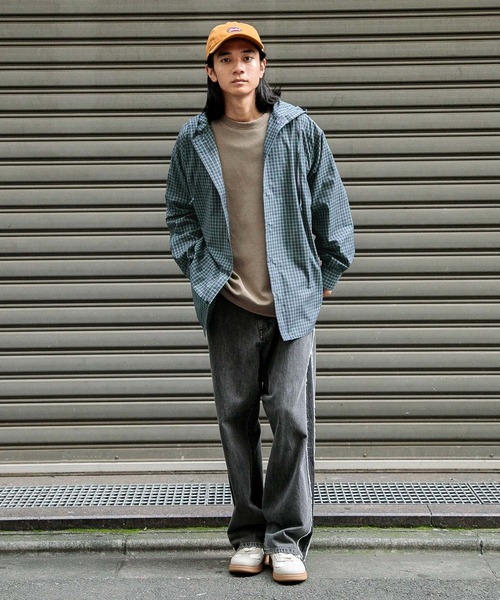 niko and...（ニコアンド）の「フード付きチェックシャツ（シャツ/ブラウス・メンズ・オレンジ/グリーン・MEDIUM/LARGE）」の7枚目の写真
