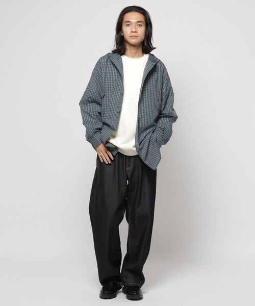 niko and...（ニコアンド）の「フード付きチェックシャツ（シャツ/ブラウス・メンズ・オレンジ/グリーン・MEDIUM/LARGE）」の14枚目の写真